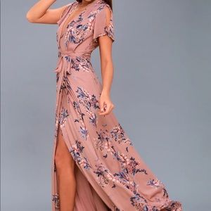 NWT Lulus maxi wrap dress